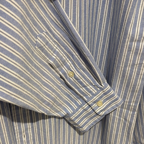 Polo by Ralph Lauren Blue and White Striped Button-Down Shirt - Picture 5 of 8